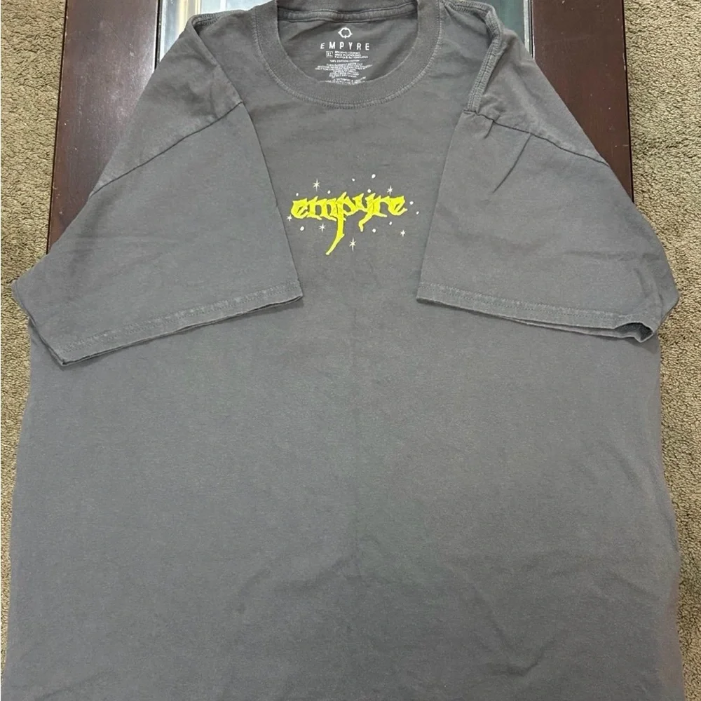 Empyre Charcoal Gray T-Shirt with Yellow Logo - Picture 1 of 3